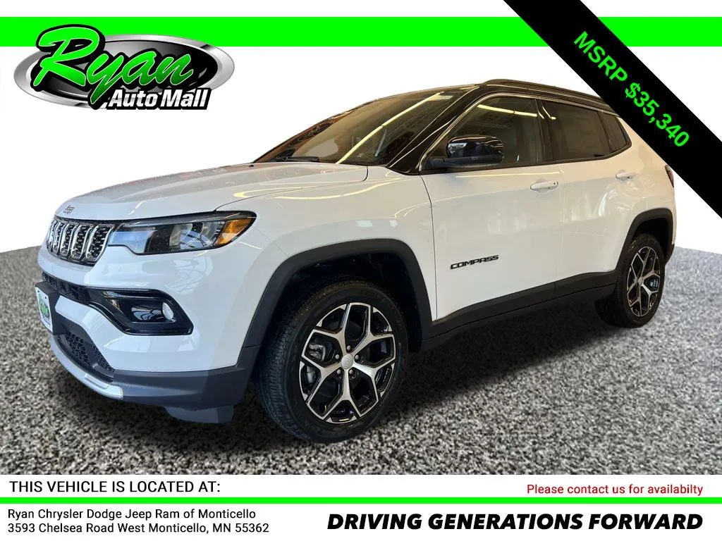 New 2024 Jeep Compass Limited w/ Sun and Sound Group