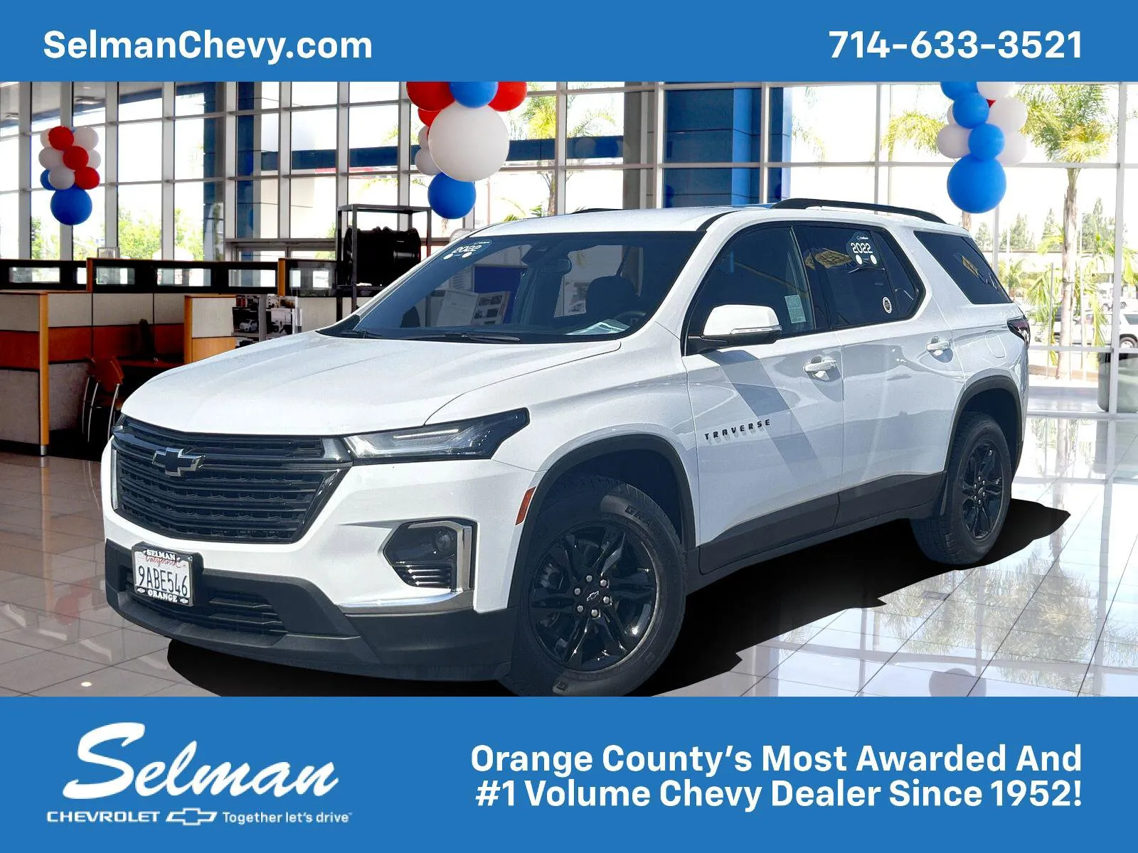 Certified 2022 Chevrolet Traverse LT